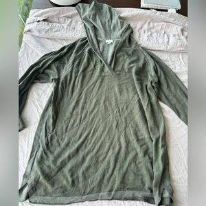 JJill - Hooded Sweater - Olive Green - Size XL